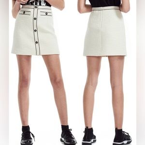 Maje Joppy Cotton Tweed Miniskirt